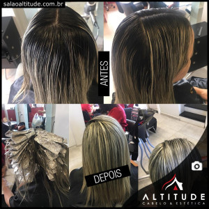 Retoque de mechas - Antes e Depois